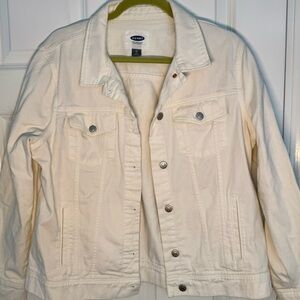 Old Navy Women's Cream Jean Jacket